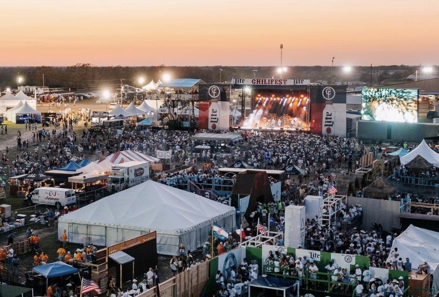 Chilifest crowd and stage